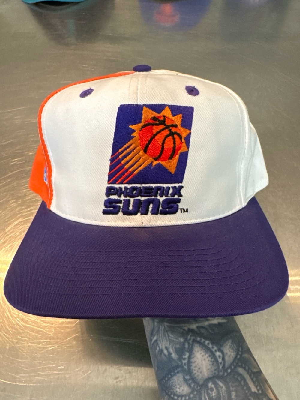 Vintage 90s Phoenix Suns Rare Colorblock Panel Cap